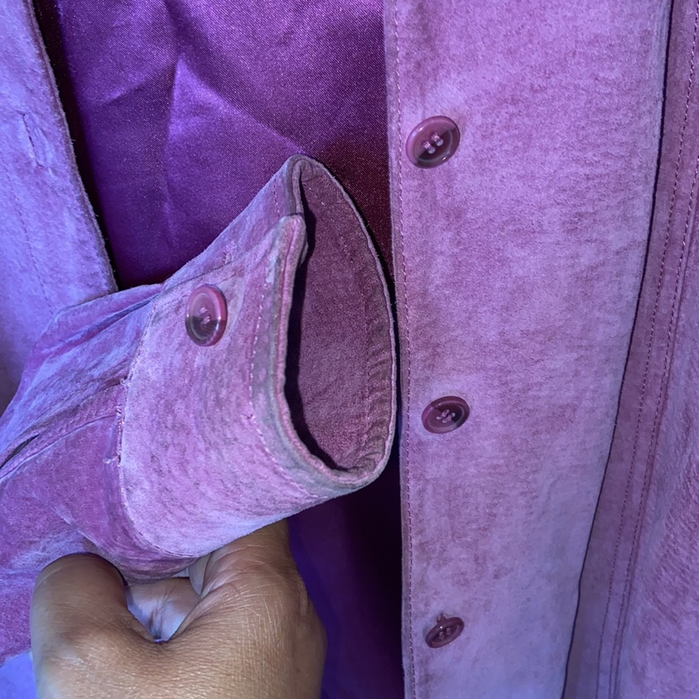 A.M.I Purple Suede Jacket - Picture 8 of 12